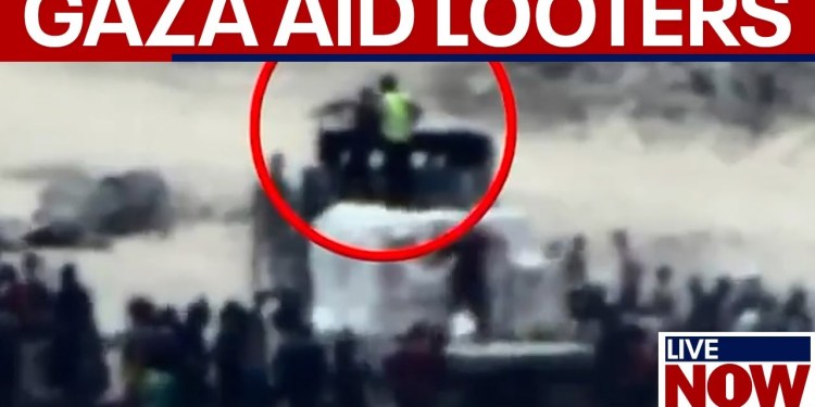 WATCH: Hamas loots Gaza aid, Israel says WATCH: Hamas loots Gaza aid, Israel says