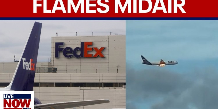 BREAKING: FedEx plane catches fire midair BREAKING: FedEx plane catches fire midair