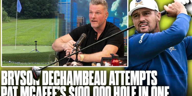 Can Bryson DeChambeau Make A Hole In One For 0,000 From Pat McAfee?! Can Bryson DeChambeau Make A Hole In One For 0,000 From Pat McAfee?!