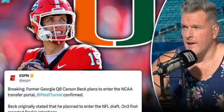 Carson Beck Won’t Enter NFL Draft, Entering Transfer Portal To Leave Georgia?! | Pat McAfee Show Carson Beck Won’t Enter NFL Draft, Entering Transfer Portal To Leave Georgia?! | Pat McAfee Show