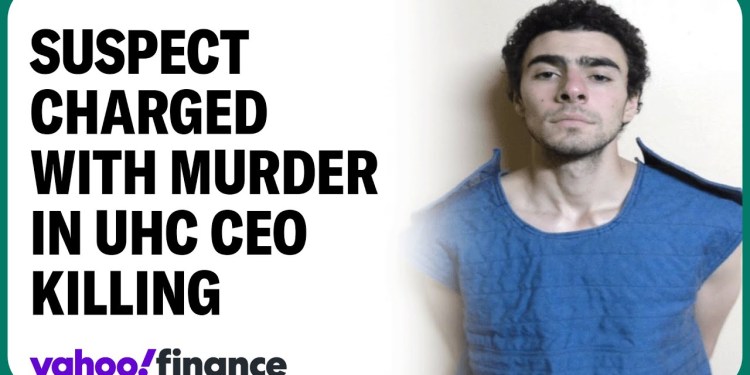 Suspect in UnitedHealthcare CEO killing charged with murder Suspect in UnitedHealthcare CEO killing charged with murder