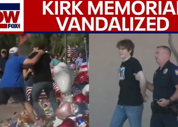 Man arrested for vandalizing Charlie Kirk memorial | LiveNOW from FOX Man arrested for vandalizing Charlie Kirk memorial | LiveNOW from FOX