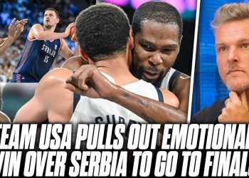 Team USA Basketball Rallies To Beat Serbia, Kevin Durant Celebrates Pretty Hard | Pat McAfee Reacts Team USA Basketball Rallies To Beat Serbia, Kevin Durant Celebrates Pretty Hard | Pat McAfee Reacts