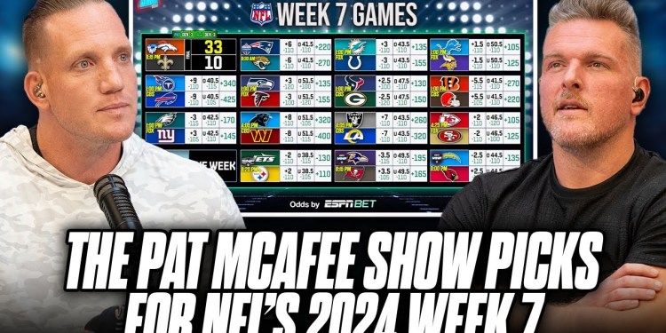 The Pat McAfee Show Picks & Predicts Every Game For NFL’s 2024 Week 7 Weekend The Pat McAfee Show Picks & Predicts Every Game For NFL’s 2024 Week 7 Weekend