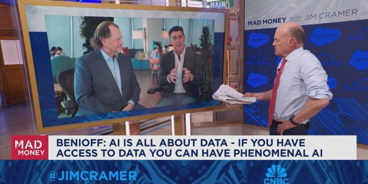 Salesforce CEO Marc Benioff and Workday CEO Carl Eschenbach join Jim Cramer Salesforce CEO Marc Benioff and Workday CEO Carl Eschenbach join Jim Cramer