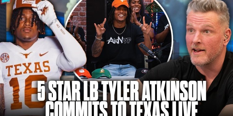 5 Star LB Tyler Atkinson Commits To Texas Live On The Pat McAfee Show 5 Star LB Tyler Atkinson Commits To Texas Live On The Pat McAfee Show
