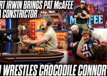 Robert Irwin Brings Boa Constrictor For Pat McAfee, Wrestles Crocodile Connor Live At Radio Row Robert Irwin Brings Boa Constrictor For Pat McAfee, Wrestles Crocodile Connor Live At Radio Row