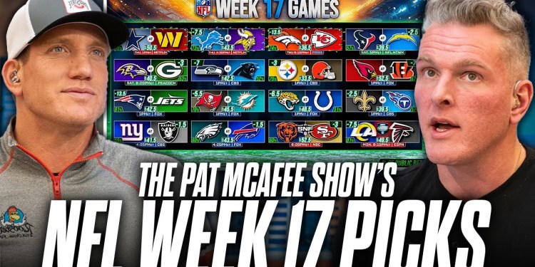 The Pat McAfee Show Picks For NFL’s Christmas Day & Week 17 Games The Pat McAfee Show Picks For NFL’s Christmas Day & Week 17 Games