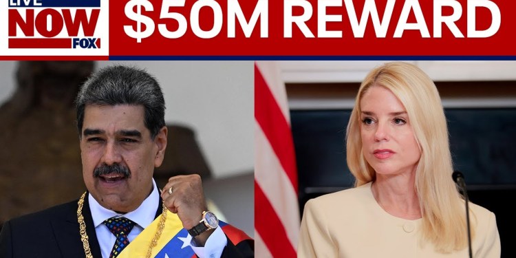 AG Bondi offers M reward for arrest of Venezuela’s Maduro | LiveNOW from FOX AG Bondi offers M reward for arrest of Venezuela’s Maduro | LiveNOW from FOX