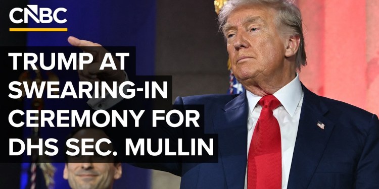 Trump participates in a swearing-in ceremony for DHS Secretary Markwayne Mullin — 3/24/2026 Trump participates in a swearing-in ceremony for DHS Secretary Markwayne Mullin — 3/24/2026