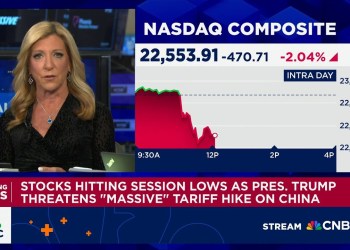 Stocks hit session lows as President Trump threatens ‘massive’ tariff hike on China Stocks hit session lows as President Trump threatens ‘massive’ tariff hike on China