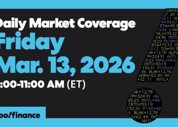 Daily Market Coverage Mar. 13, 2026 9AM-11AM (ET) | Yahoo Finance Daily Market Coverage Mar. 13, 2026 9AM-11AM (ET) | Yahoo Finance
