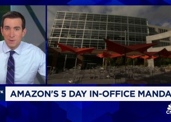 Amazon cloud boss says employees unhappy with 5-day office mandate can leave Amazon cloud boss says employees unhappy with 5-day office mandate can leave