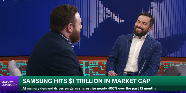 Samsung market cap crosses trillion amid memory chip rally Samsung market cap crosses trillion amid memory chip rally