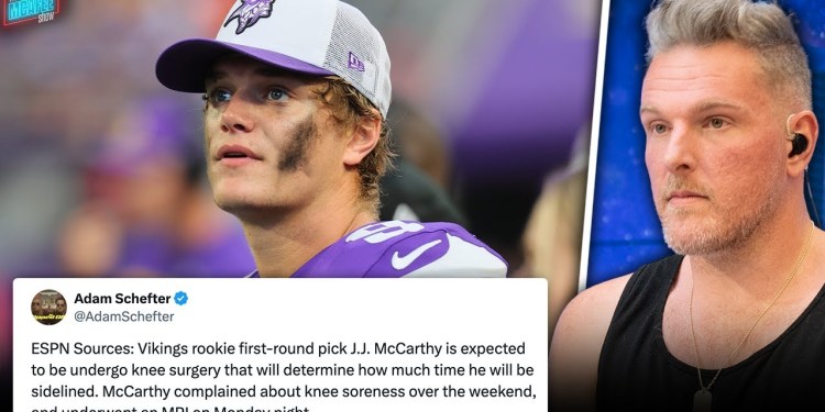 Vikings Rookie JJ McCarthy Having Surgery On Torn Meniscus, No Information On Return Timeline Vikings Rookie JJ McCarthy Having Surgery On Torn Meniscus, No Information On Return Timeline