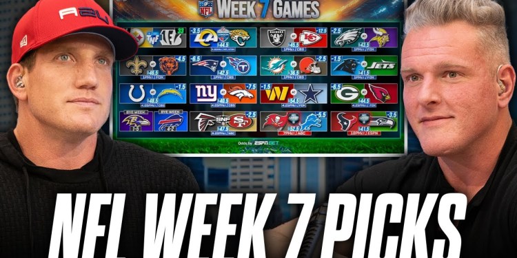 The Pat McAfee Show Picks & Predicts Every Game For NFL’s 2025 Week 7 Weekend The Pat McAfee Show Picks & Predicts Every Game For NFL’s 2025 Week 7 Weekend