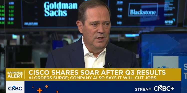 Cisco CEO Chuck Robbins: There’s a networking supercycle that we’re entering right now Cisco CEO Chuck Robbins: There’s a networking supercycle that we’re entering right now