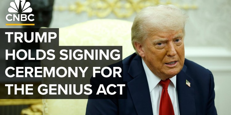President Trump holds signing ceremony for the GENIUS Act — 7/18/2025 President Trump holds signing ceremony for the GENIUS Act — 7/18/2025