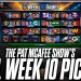 The Pat McAfee Show Picks & Predicts Every Game For NFL’s 2025 Week 10 Weekend The Pat McAfee Show Picks & Predicts Every Game For NFL’s 2025 Week 10 Weekend