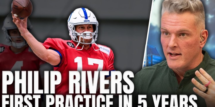 Philip Rivers Is SLINGING Passes In First Practice In 5 years | Pat McAfee Show Philip Rivers Is SLINGING Passes In First Practice In 5 years | Pat McAfee Show
