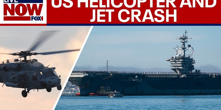 U.S. Navy helicopter and fighter jet crash in South China Sea U.S. Navy helicopter and fighter jet crash in South China Sea