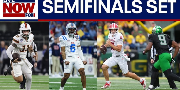 College Football Playoff: Miami-Ole Miss, Oregon-Indiana in semis College Football Playoff: Miami-Ole Miss, Oregon-Indiana in semis