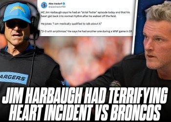 Jim Harbaugh Suffered Scary Incident, Missed Start Of Chargers @ Broncos Game | Pat McAfee Show Jim Harbaugh Suffered Scary Incident, Missed Start Of Chargers @ Broncos Game | Pat McAfee Show