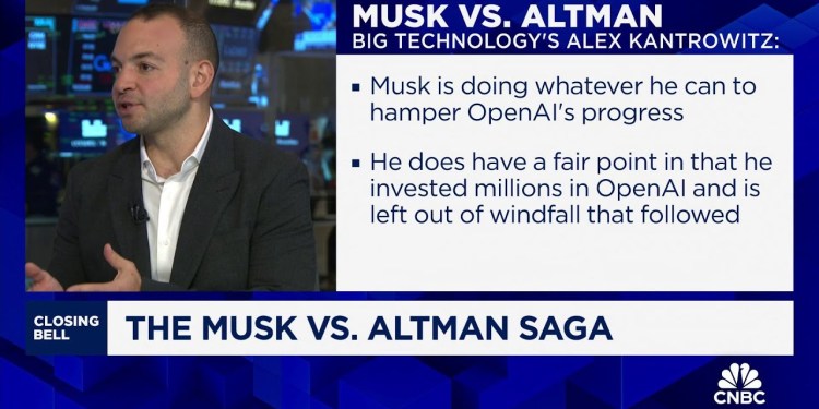 Alex Kantrowitz on Musk’s bid for OpenAI: ‘He’s trying to mess things up for Altman’ Alex Kantrowitz on Musk’s bid for OpenAI: ‘He’s trying to mess things up for Altman’