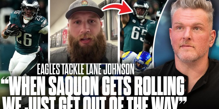 “We Just Try To Stay Out Of The Way When Saquon Gets Going” – Lane Johnson | Pat McAfee Show “We Just Try To Stay Out Of The Way When Saquon Gets Going” – Lane Johnson | Pat McAfee Show