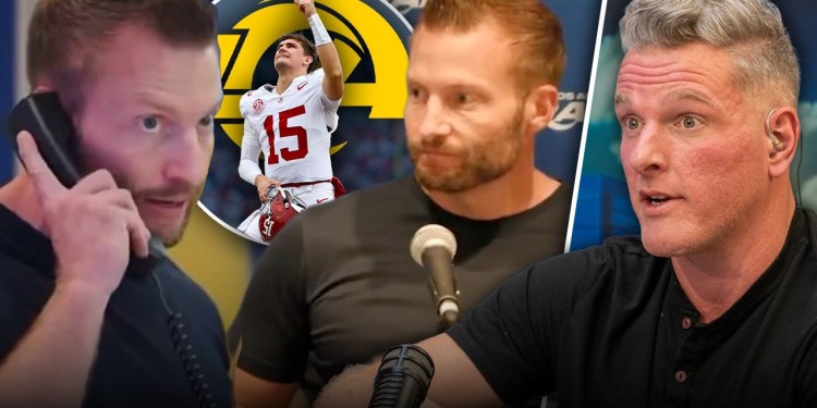 Sean McVay Didn’t Seem Too Happy After Rams Drafted Ty Simpson In 1st Round… Sean McVay Didn’t Seem Too Happy After Rams Drafted Ty Simpson In 1st Round…