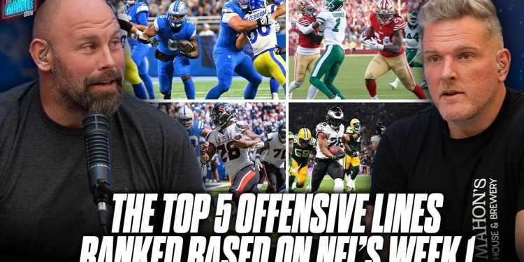 Who Were The Top 5 Offensive Lines From NFL’s Week 1 Games? | Pat McAfee Show Who Were The Top 5 Offensive Lines From NFL’s Week 1 Games? | Pat McAfee Show