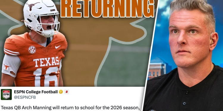 Arch Manning Returning To Texas, Not Leaving For 2026 NFL Draft | Pat McAfee Show Arch Manning Returning To Texas, Not Leaving For 2026 NFL Draft | Pat McAfee Show