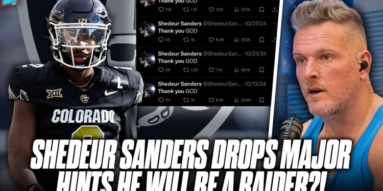 Shedeur Sanders Dropping Major Hints He Will Be Drafted By The Raiders?! | Pat McAfee Show Shedeur Sanders Dropping Major Hints He Will Be Drafted By The Raiders?! | Pat McAfee Show