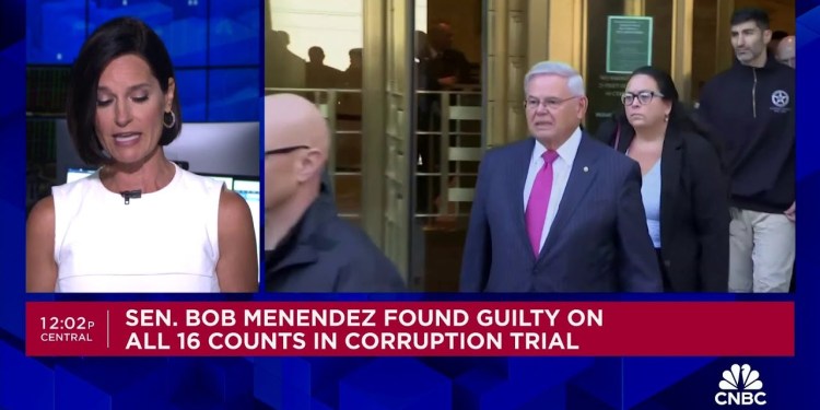 Democratic Sen. Bob Menendez found guilty on all 16 counts in corruption trial Democratic Sen. Bob Menendez found guilty on all 16 counts in corruption trial