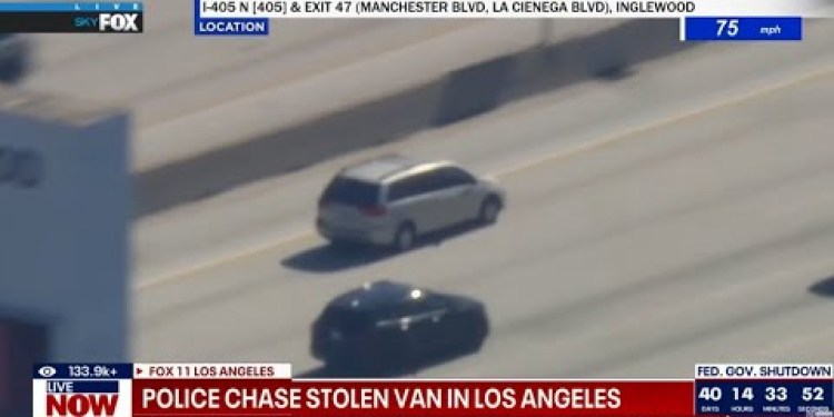 WATCH: Police chase of stolen minivan in Los Angeles WATCH: Police chase of stolen minivan in Los Angeles