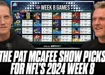 The Pat McAfee Show Picks & Predicts Every Game For NFL’s 2024 Week 8 Weekend The Pat McAfee Show Picks & Predicts Every Game For NFL’s 2024 Week 8 Weekend