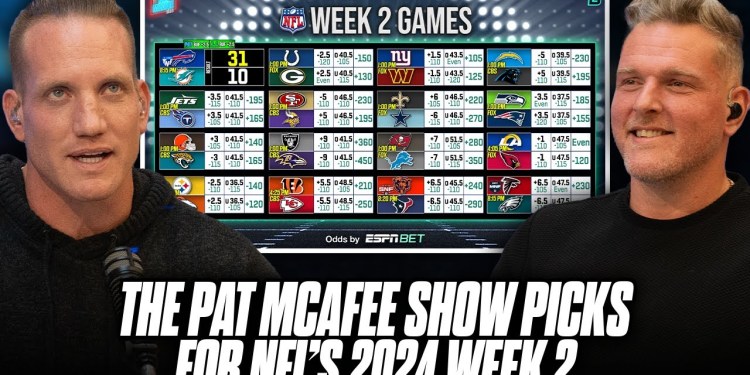 The Pat McAfee Show Picks & Predicts Every Game For NFL’s 2024 Week 2 The Pat McAfee Show Picks & Predicts Every Game For NFL’s 2024 Week 2