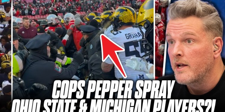 Michigan & Ohio State Players Pepper Sprayed After Flag Planting Leads To Brawl | Pat McAfee Show Michigan & Ohio State Players Pepper Sprayed After Flag Planting Leads To Brawl | Pat McAfee Show