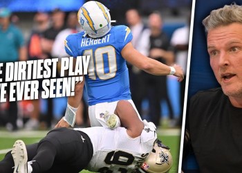 Saints Player Tried “Dirtiest Play Ever Seen In Football” Pulling On Herbert’s Leg? | Pat McAfee Saints Player Tried “Dirtiest Play Ever Seen In Football” Pulling On Herbert’s Leg? | Pat McAfee