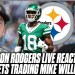 Aaron Rodgers’ Live Reaction To Jets Trading Mike Williams To Steelers | Pat McAfee Show Aaron Rodgers’ Live Reaction To Jets Trading Mike Williams To Steelers | Pat McAfee Show