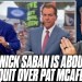 Pat McAfee Responds To Viral Video Dancing Next To Straight Faced Nick Saban on College GameDay Pat McAfee Responds To Viral Video Dancing Next To Straight Faced Nick Saban on College GameDay