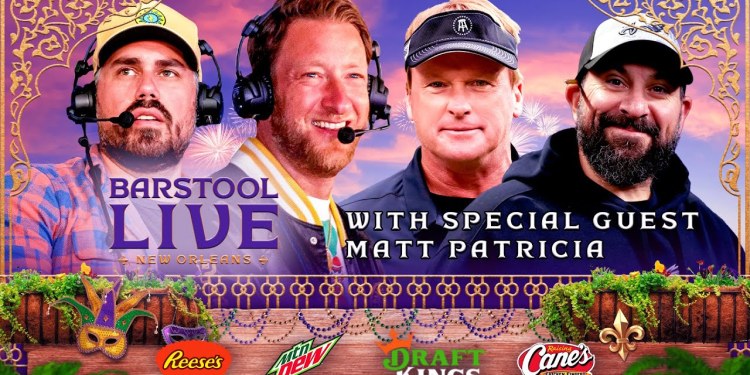 Dave Portnoy, Big Cat, and Coach Gruden Live from New Orleans | February 5th, 2025 Dave Portnoy, Big Cat, and Coach Gruden Live from New Orleans | February 5th, 2025