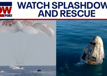 FULL splashdown and recovery of NASA SpaceX Crew-9 returning astronauts FULL splashdown and recovery of NASA SpaceX Crew-9 returning astronauts