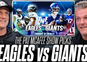 The Pat McAfee Show’s Picks For Eagles @ Giants On Thursday Night Football The Pat McAfee Show’s Picks For Eagles @ Giants On Thursday Night Football