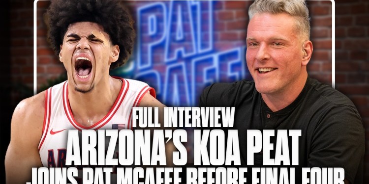 Arizona Freshman Superstar Koa Peat Joins Pat McAfee Before Final Four Matchup vs Michigan Arizona Freshman Superstar Koa Peat Joins Pat McAfee Before Final Four Matchup vs Michigan