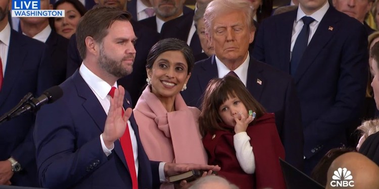 JD Vance sworn in as vice-president of the U.S. JD Vance sworn in as vice-president of the U.S.