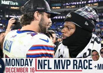 The Josh Allen vs Lamar Jackson MVP Battle Is In Full Swing – Barstool Rundown – December 16th, 2024 The Josh Allen vs Lamar Jackson MVP Battle Is In Full Swing – Barstool Rundown – December 16th, 2024