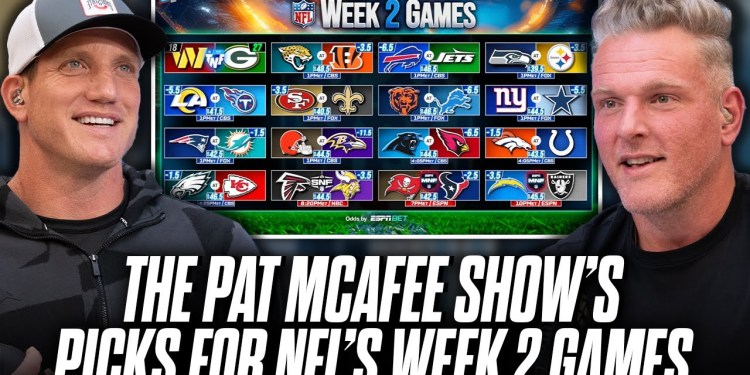 The Pat McAfee Show Picks & Predicts Every Game For NFL’s 2025 Week 2 Weekend The Pat McAfee Show Picks & Predicts Every Game For NFL’s 2025 Week 2 Weekend