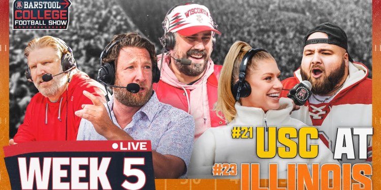 LIVE FROM CHAMPAIGN, IL FOR #21 USC VS. #23 ILLINOIS | Barstool College Football Show Week 5 LIVE FROM CHAMPAIGN, IL FOR #21 USC VS. #23 ILLINOIS | Barstool College Football Show Week 5