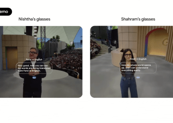 rewrite this title Google demos Android XR glasses at I/O with live language translation rewrite this title Google demos Android XR glasses at I/O with live language translation